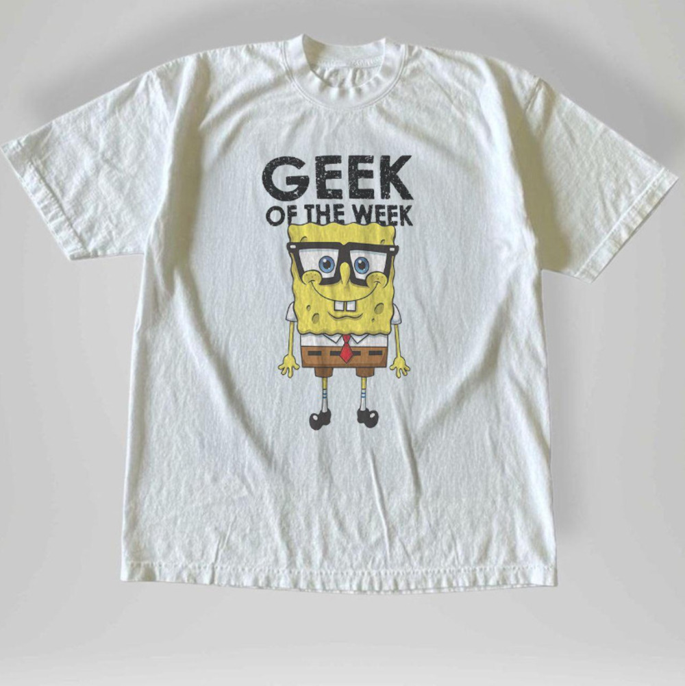 SpongeBob SquarePants Geek of the Week Nerd Cartoon Graphic Tee